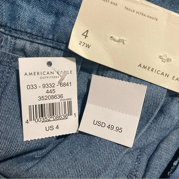 AMERICAN EAGLE Sz 4 High Rise Pleated Tennis Style Unlined Skater Skirt NEW - Picture 10 of 11